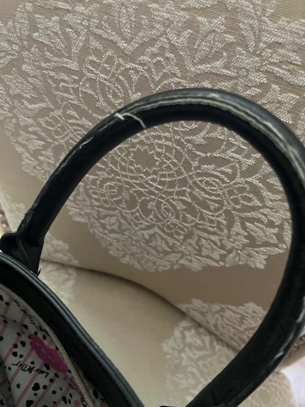 Betsey Johnson Blue & White Patterned Women’s Tote Bag - Picture 6 of 7